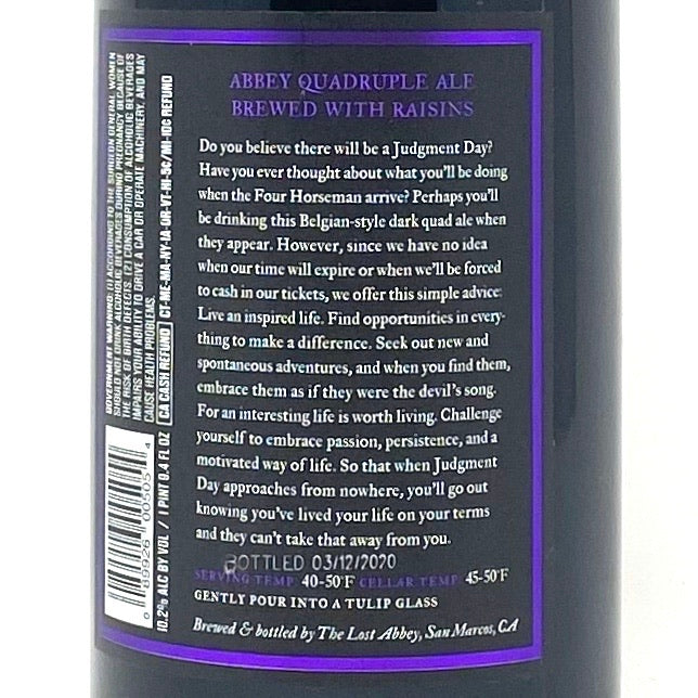 THE LOST ABBEY JUDGEMENT DAY 750ml Bottle