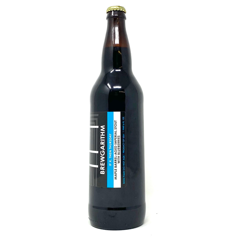 CYCLE BREWING TH BREWGARITHM MAPLE BARREL-AGED IMPERIAL STOUT w/ BLUEBERRIES 22oz Bottle