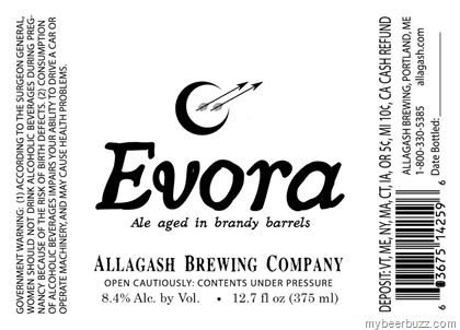 Allagash Evora Brandy Barrel Aged Ale 375ml