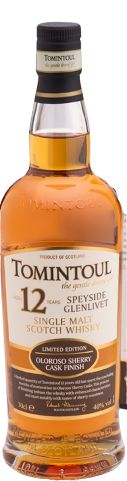 TOMINTOUL 12 YR SINGLE MALT SCOTCH