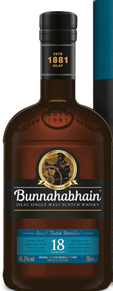 BUNNAHABHAIN 18 YR SINGLE MALT SCOTCH