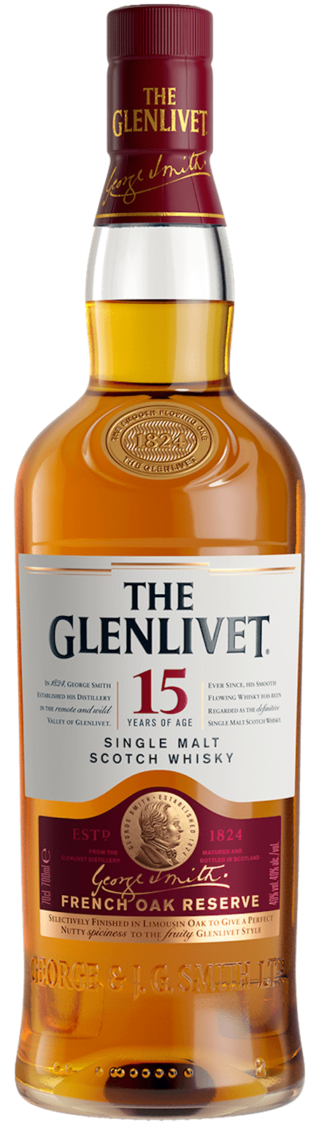 GLENLIVET 15 YR SINGLE MALT SCOTCH