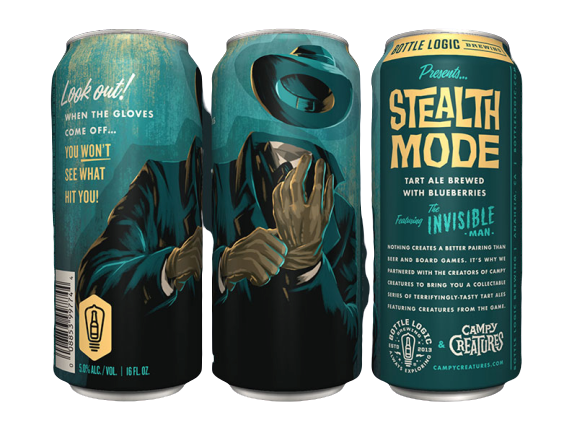 BOTTLE LOGIC BREWING STEALTH MODE BLUEBERRIES BERLINER WEISSE SOUR ALE 16oz can