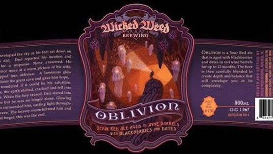 Wicked Weed Bourbon Oblivion 500ml LIMIT 1 (Read Order Info)